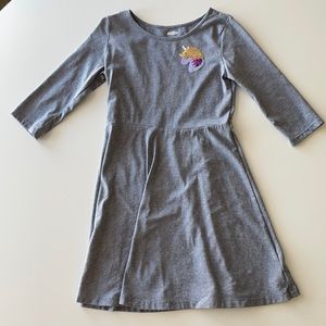 Gray Cotton Girls Dress
